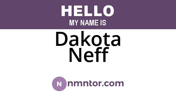 Dakota Neff