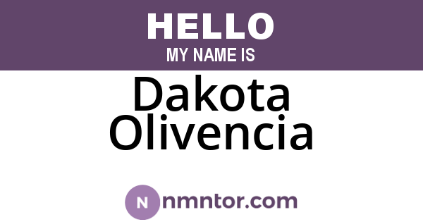Dakota Olivencia