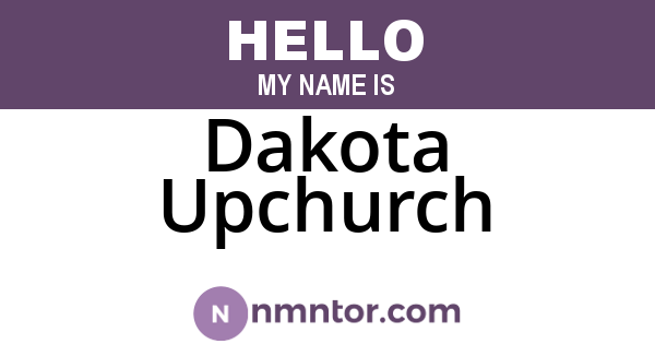 Dakota Upchurch