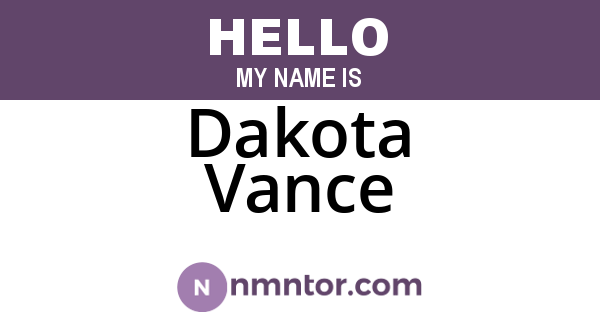Dakota Vance