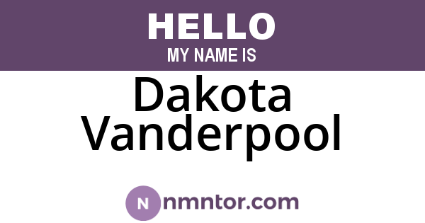 Dakota Vanderpool