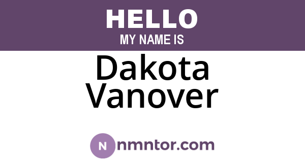 Dakota Vanover