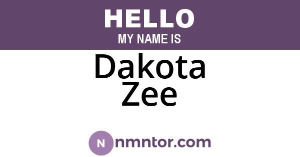 Dakota Zee