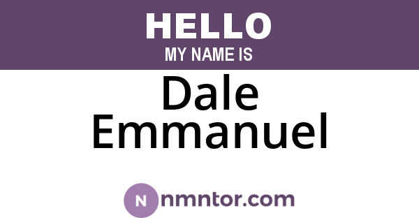 Dale Emmanuel