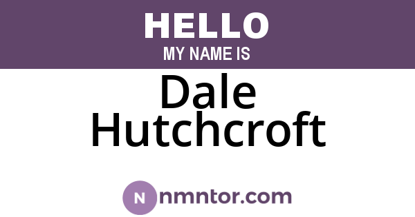 Dale Hutchcroft