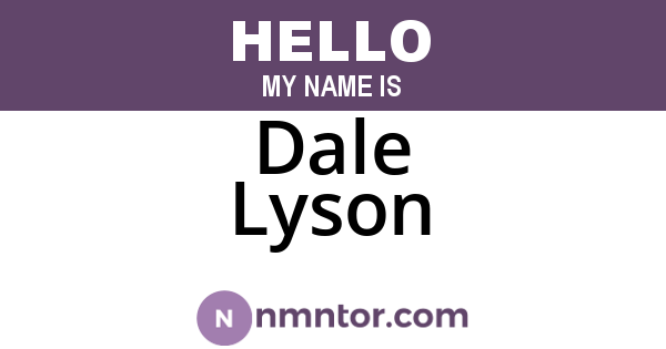 Dale Lyson