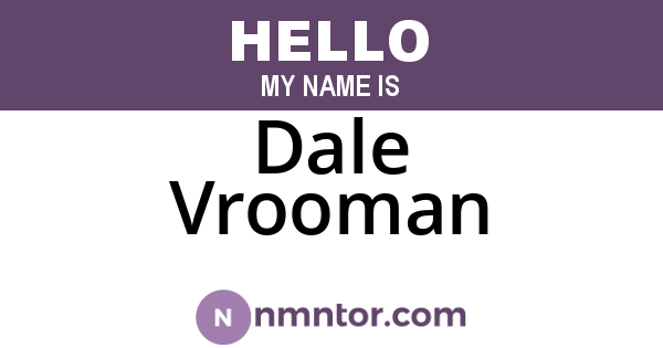 Dale Vrooman