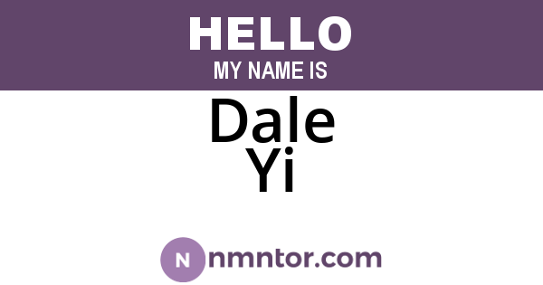 Dale Yi