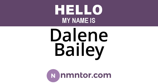Dalene Bailey