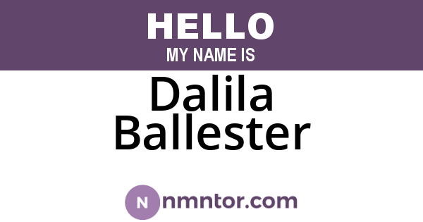 Dalila Ballester