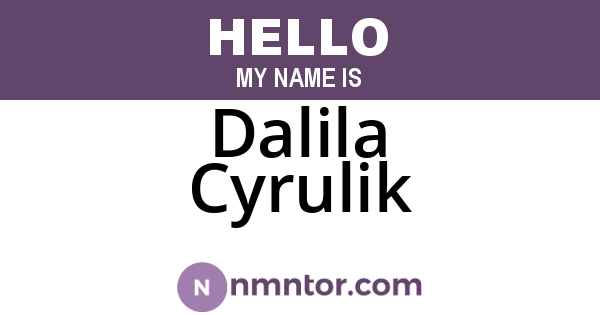 Dalila Cyrulik