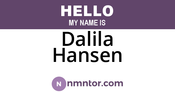 Dalila Hansen