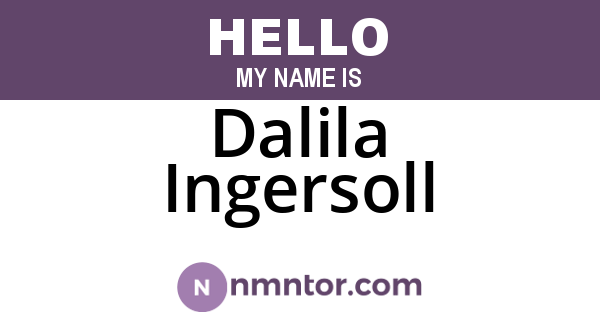 Dalila Ingersoll