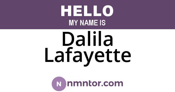 Dalila Lafayette