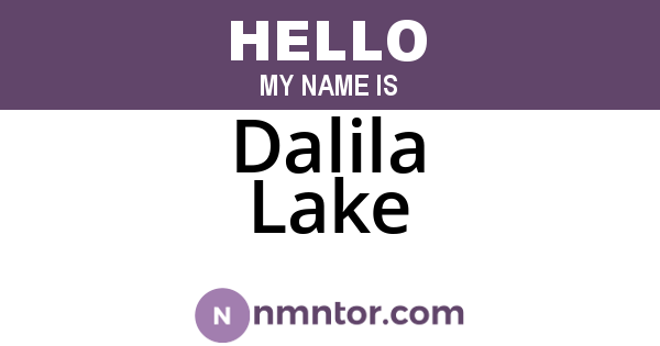 Dalila Lake