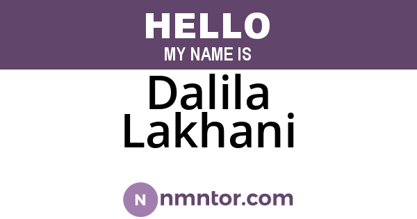 Dalila Lakhani