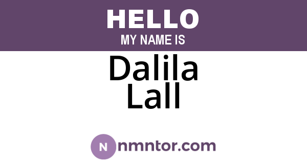 Dalila Lall