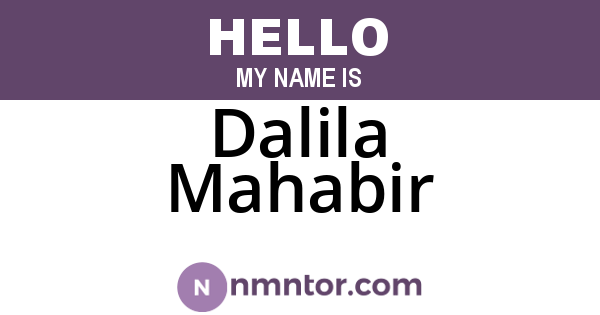 Dalila Mahabir