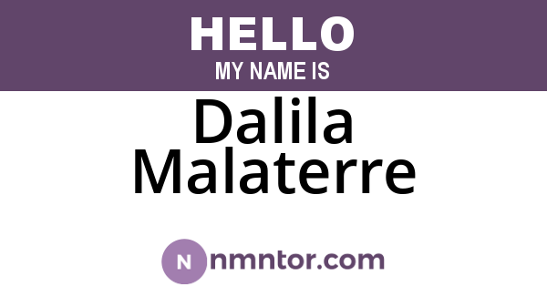 Dalila Malaterre