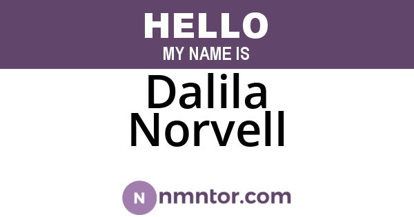 Dalila Norvell