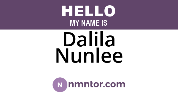 Dalila Nunlee