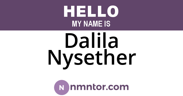 Dalila Nysether