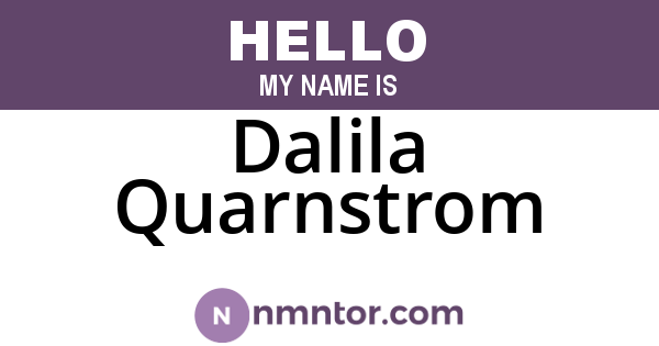 Dalila Quarnstrom