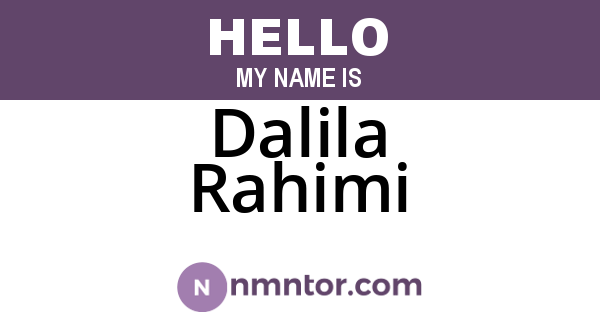 Dalila Rahimi