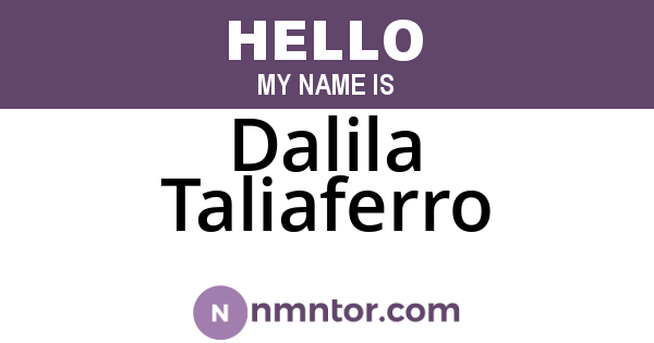 Dalila Taliaferro