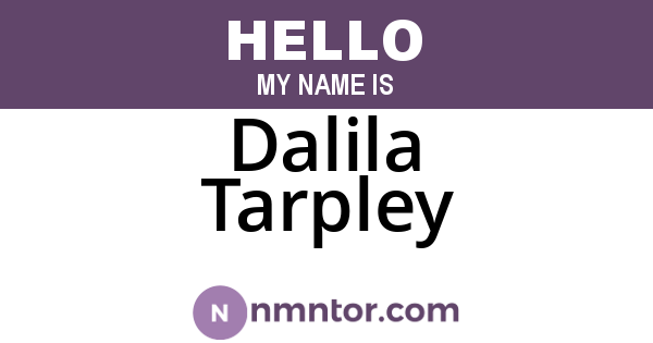 Dalila Tarpley