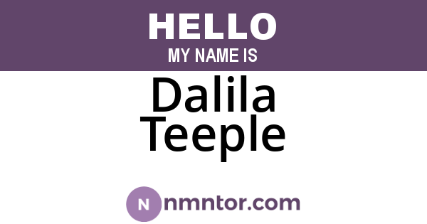 Dalila Teeple