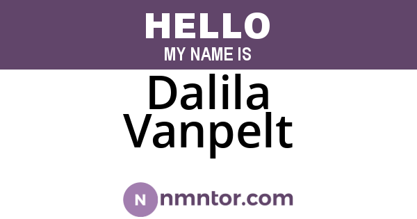 Dalila Vanpelt