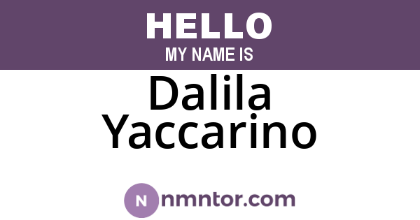 Dalila Yaccarino