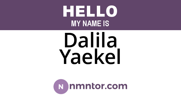 Dalila Yaekel