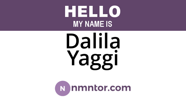 Dalila Yaggi