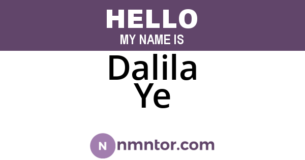 Dalila Ye