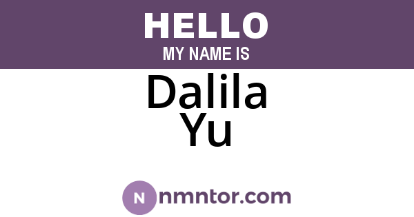 Dalila Yu