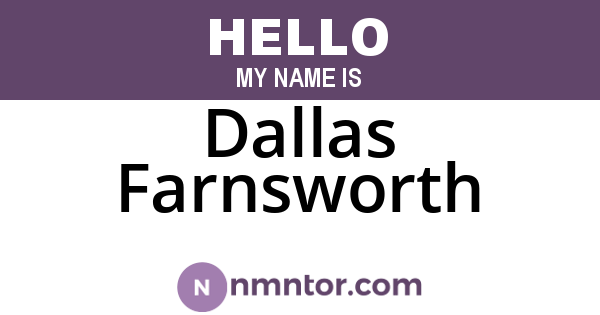Dallas Farnsworth