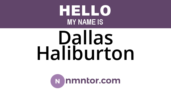 Dallas Haliburton