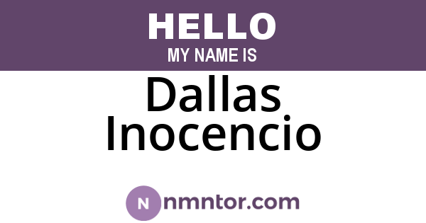 Dallas Inocencio