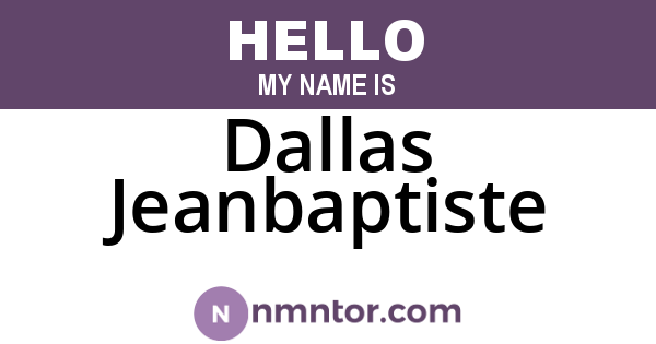 Dallas Jeanbaptiste