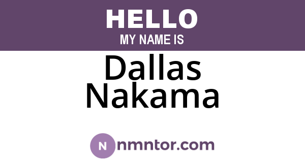 Dallas Nakama