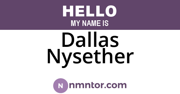 Dallas Nysether