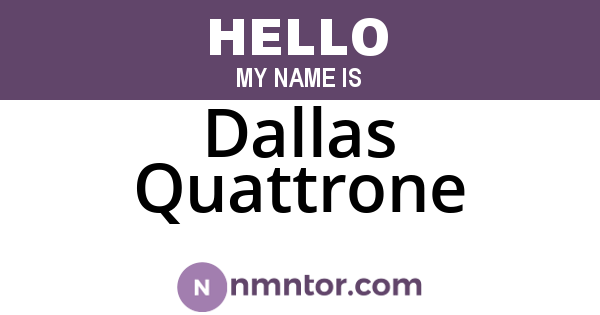 Dallas Quattrone