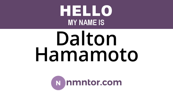 Dalton Hamamoto