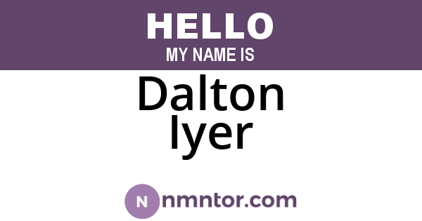Dalton Iyer