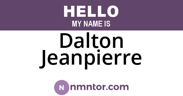 Dalton Jeanpierre