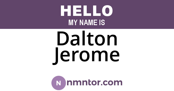 Dalton Jerome