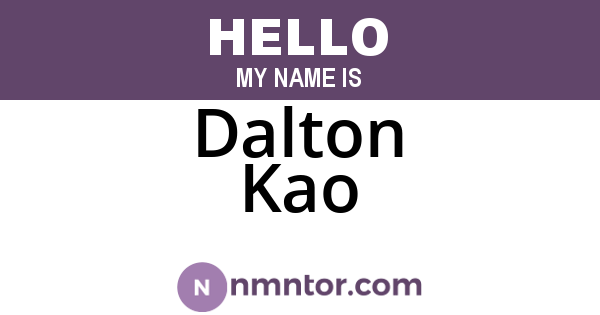 Dalton Kao