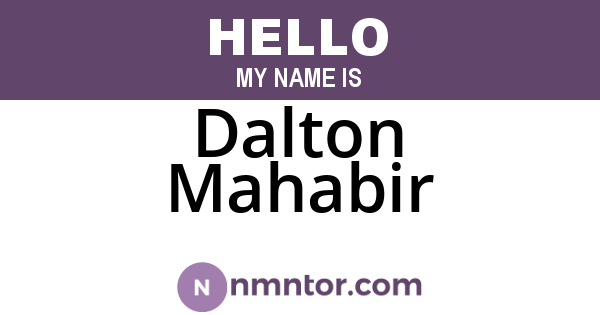 Dalton Mahabir